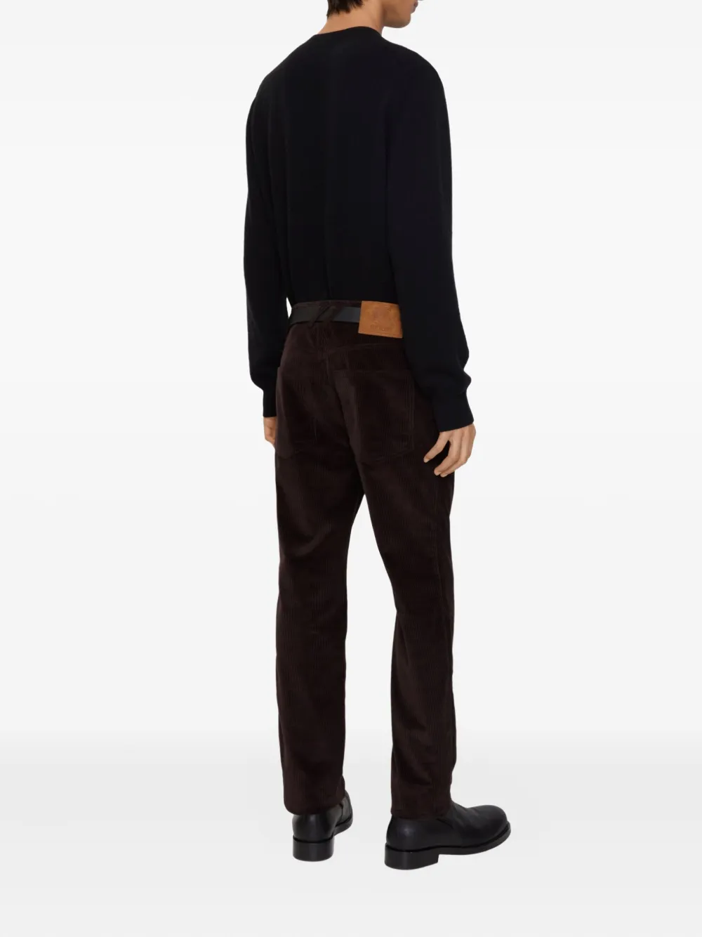Burberry Corduroy Straight-leg Trousers In Brown