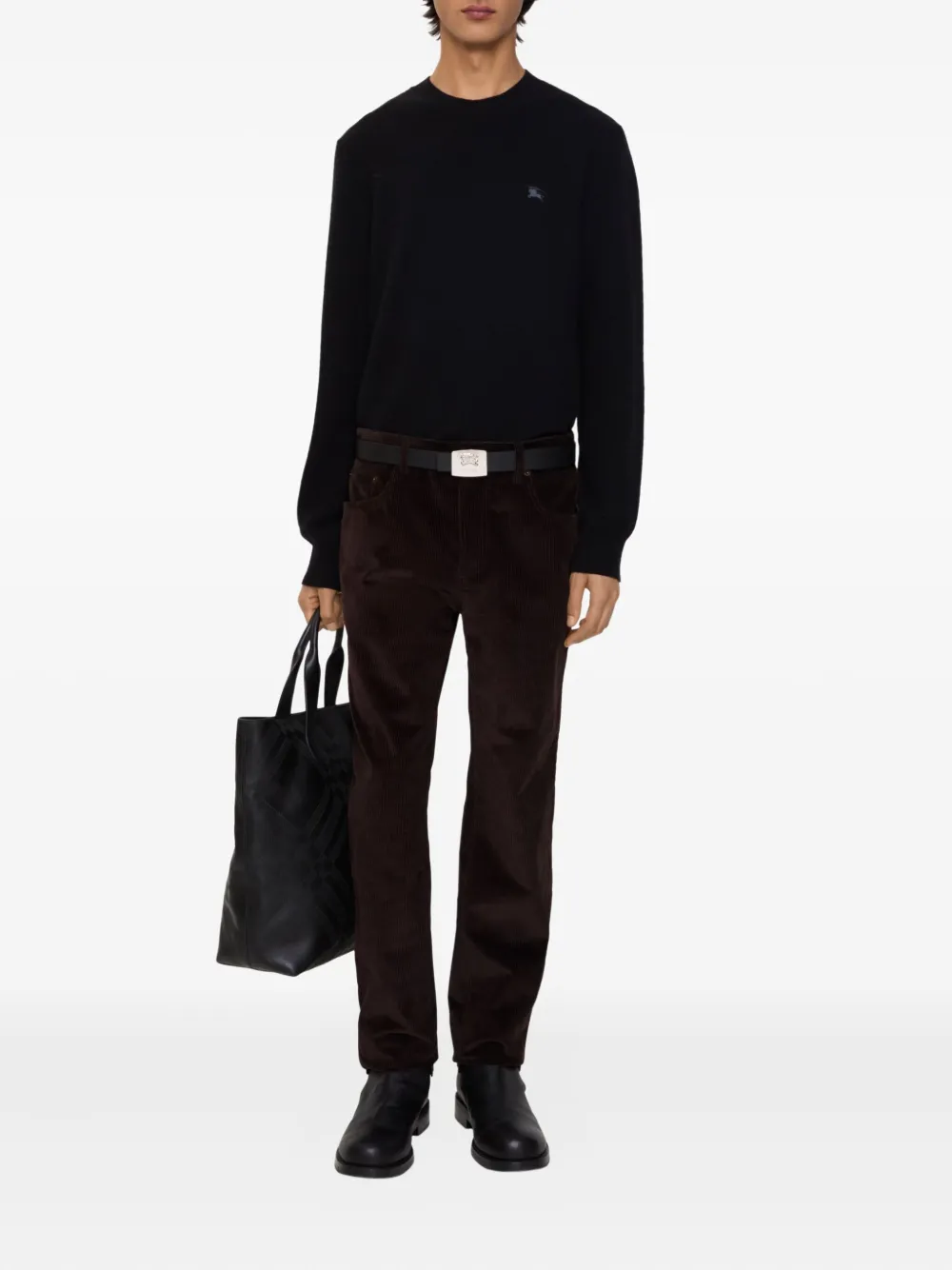 Burberry Ribfluwelen straight broek - Bruin