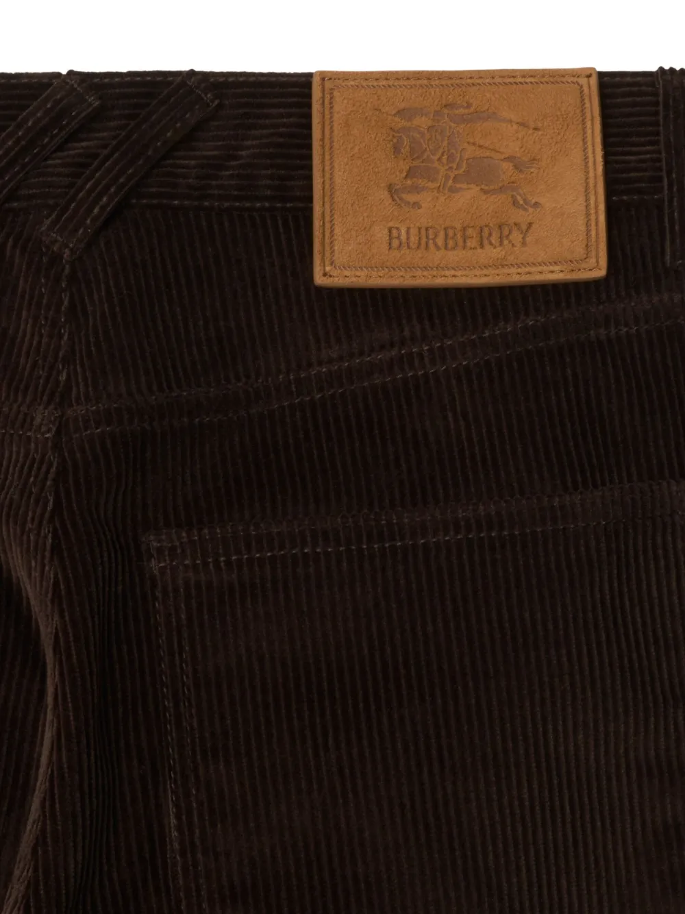 Burberry Corduroy Straight-leg Trousers In Brown