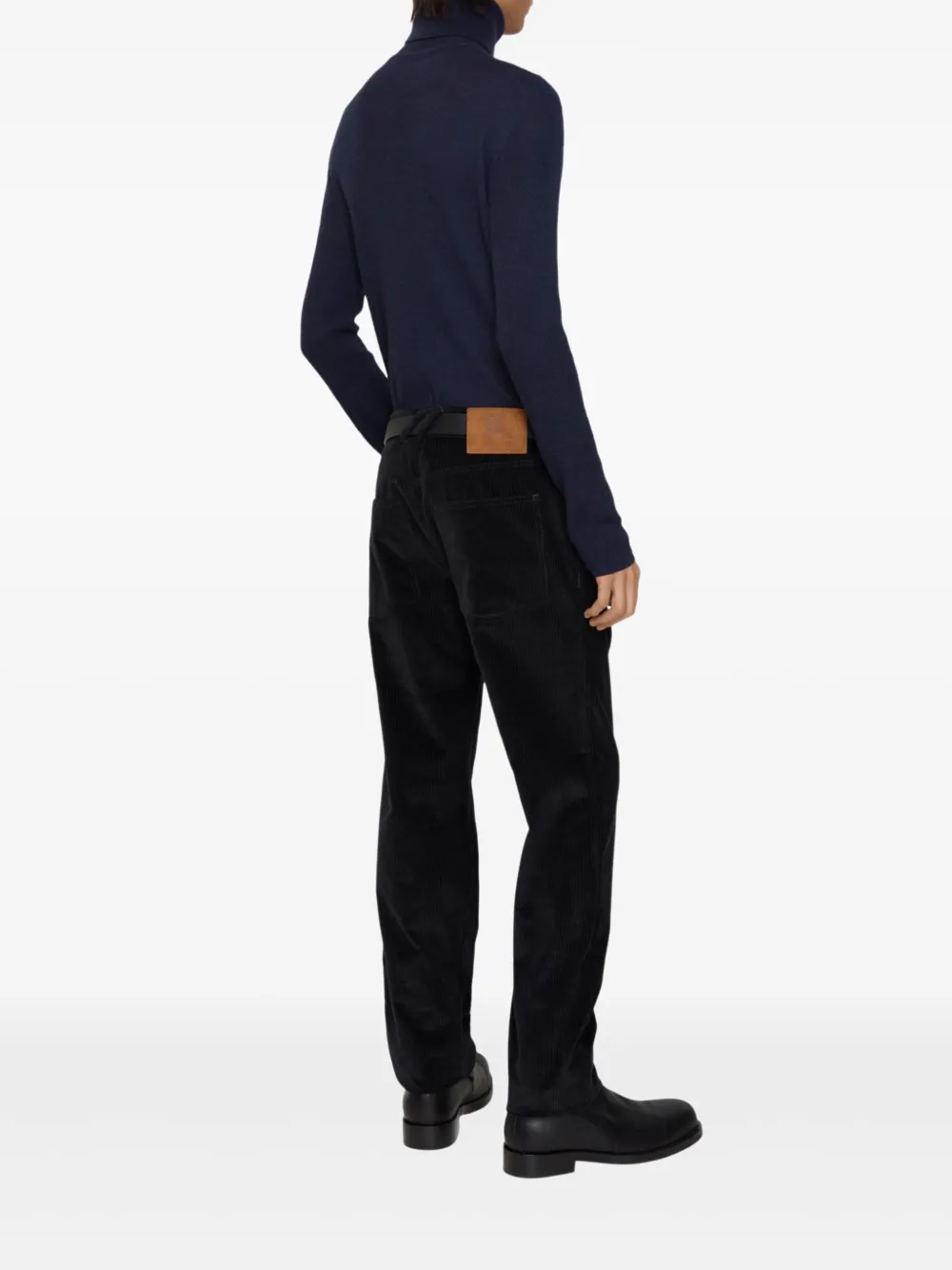 Burberry Ribfluwelen broek met Equestrian-Knight-print Blauw