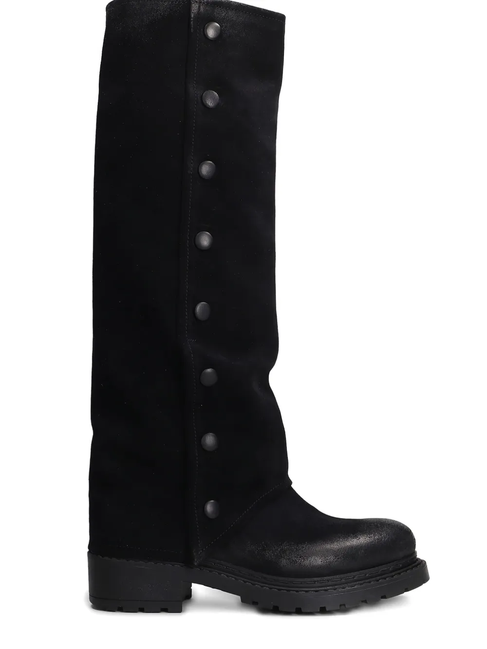 Metisse Button-details Knee-high Boots In Black