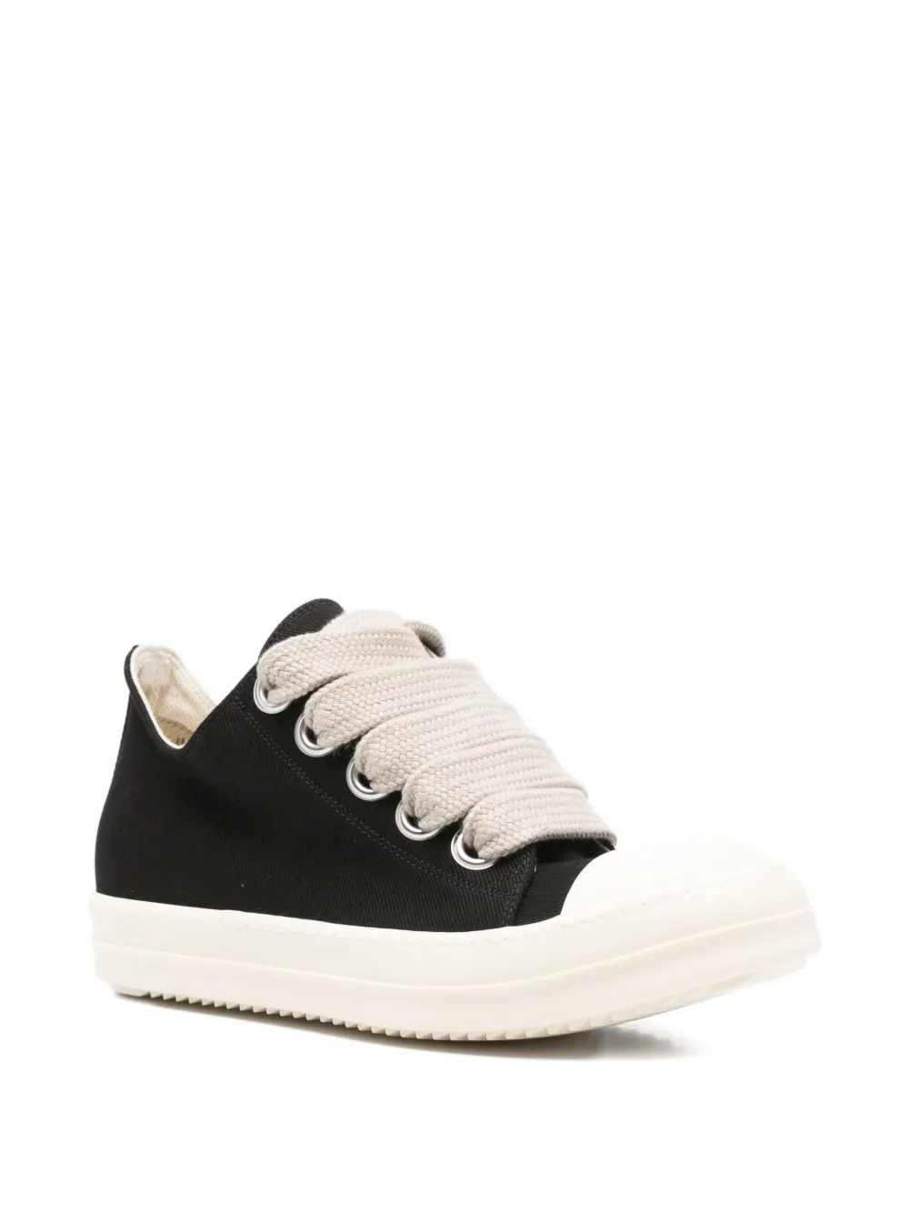 Rick Owens DRKSHDW lace-up canvas sneakers Black