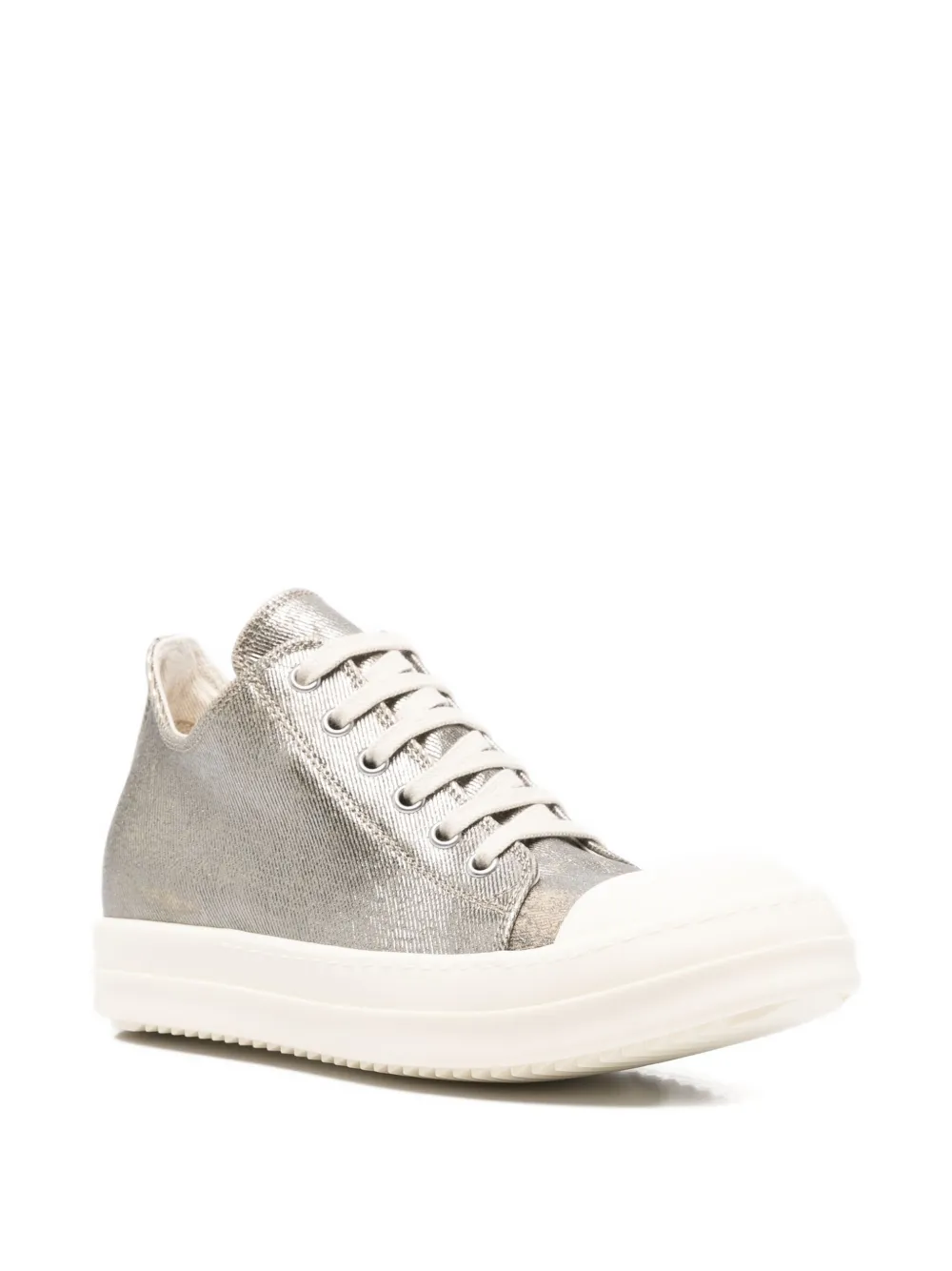 Rick Owens DRKSHDW Sneakers met metallic-effect - Zilver