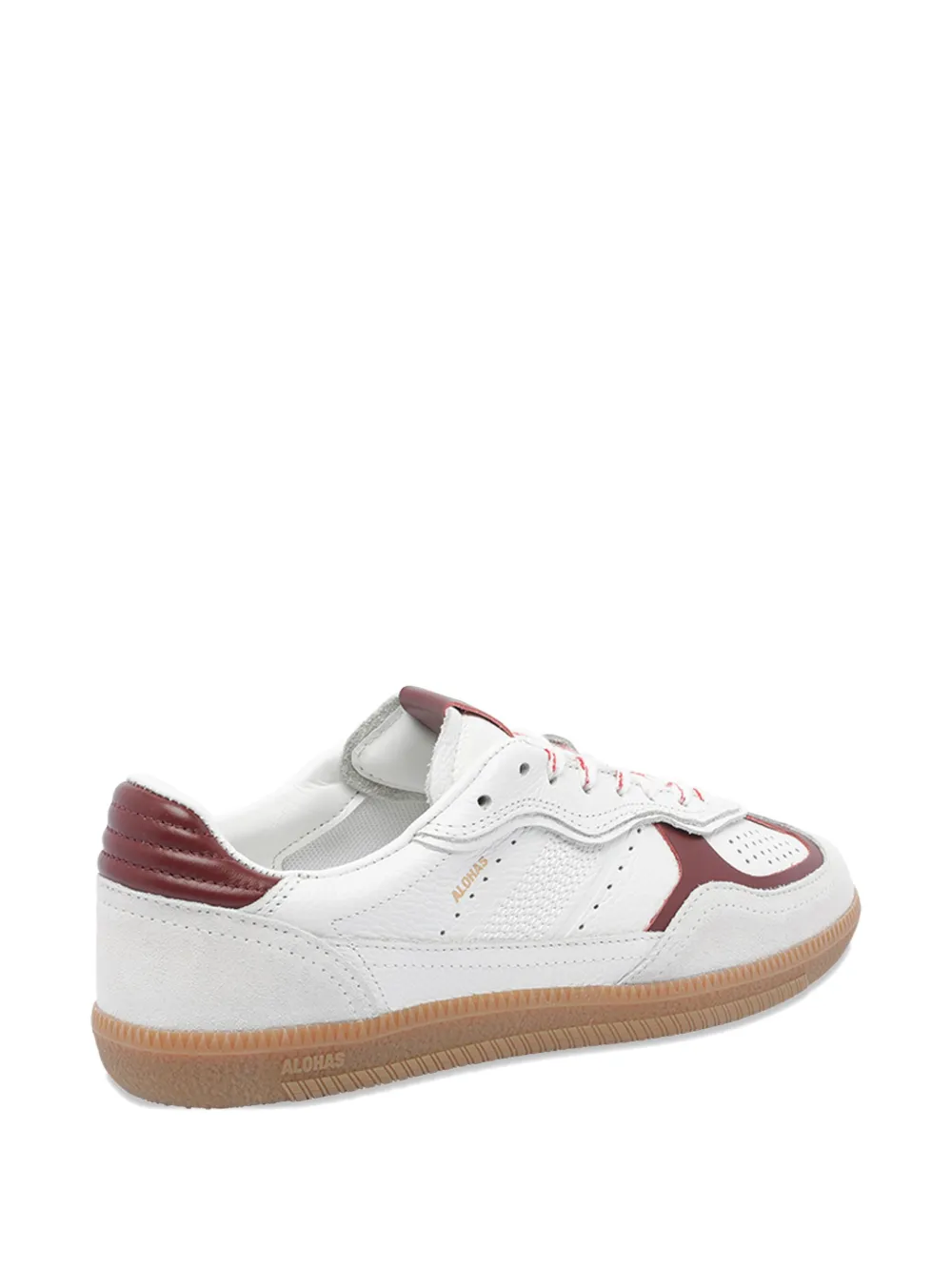 Alohas Tb.490 Rife Mixed Grain Leather Low-top Sneakers In Burgundy
