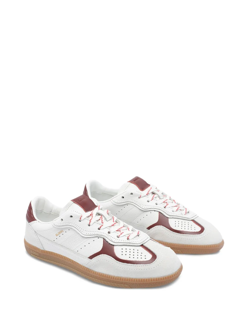 ALOHAS leather-upper lace-up low-top sneakers - Wit