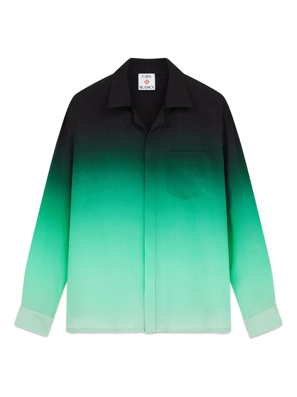Casablanca ombré-effect shirt | Green | Image 1