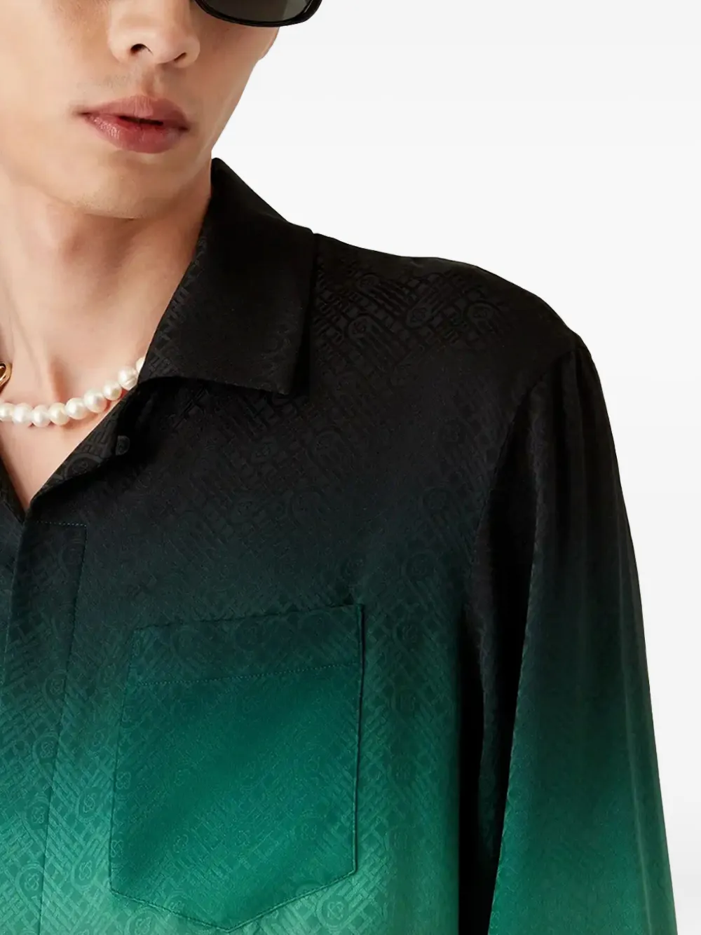 Casablanca Shirt met ombré-effect Groen