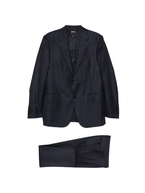 Zegna Pinstripe Two-piece Suit in Blue