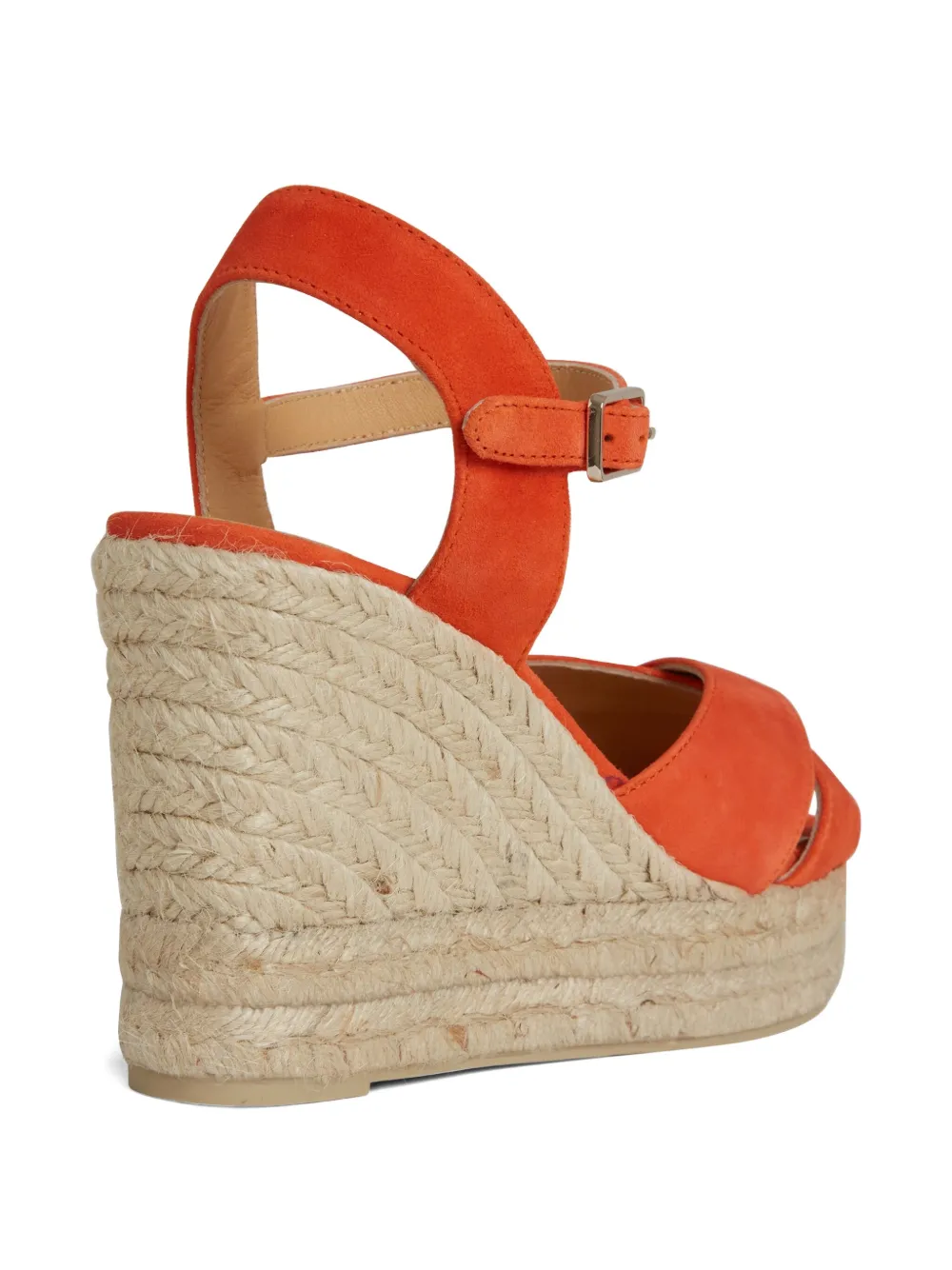 Castañer 110mm Bromelia suede wedge espadrilles Orange