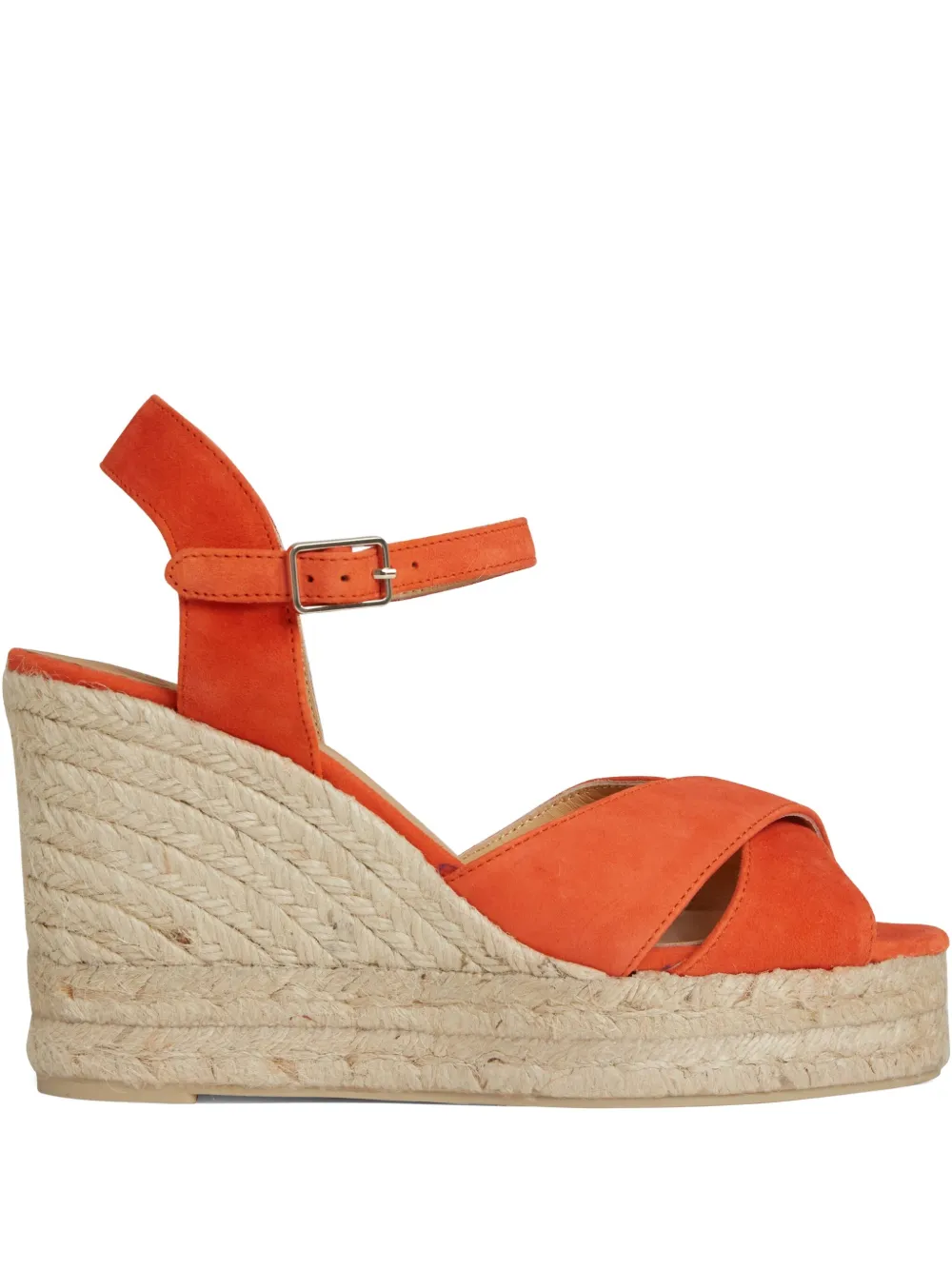 Castañer 110mm Bromelia suede wedge espadrilles Orange