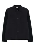 Herno knitted-sleeve buttoned jacket - Blue