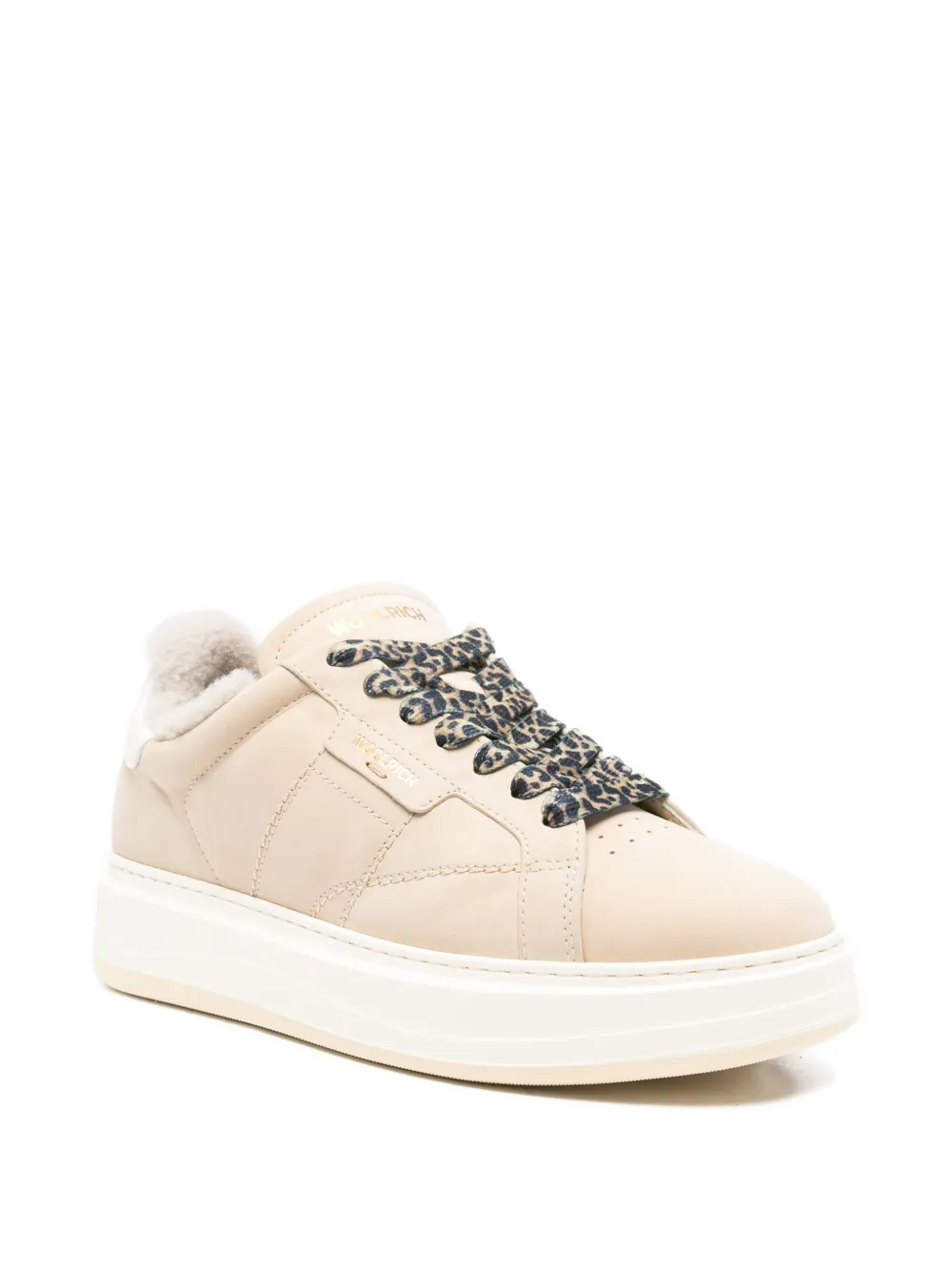 Woolrich shearling low-top sneakers - Beige