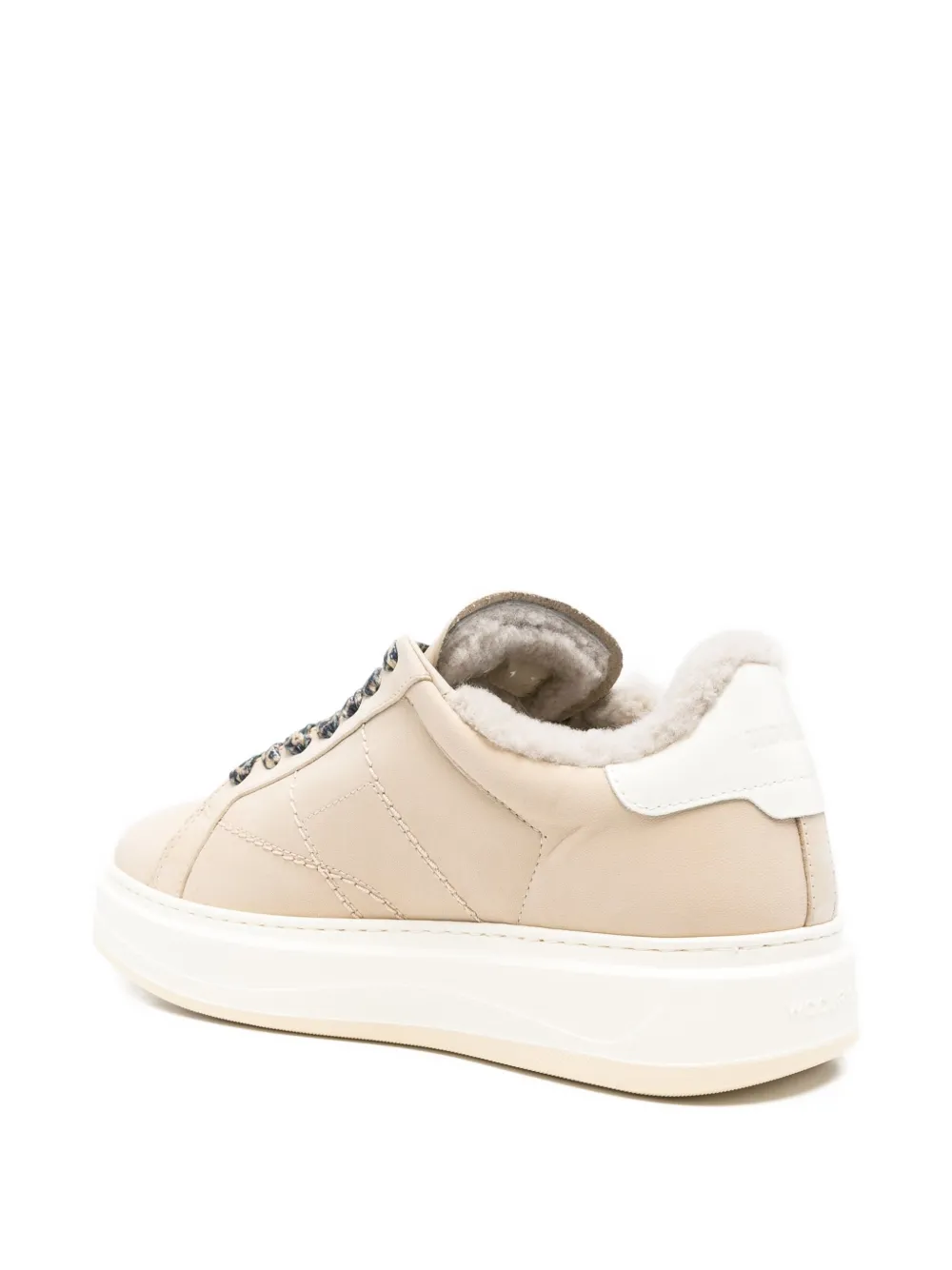 Woolrich shearling low-top sneakers Neutrals