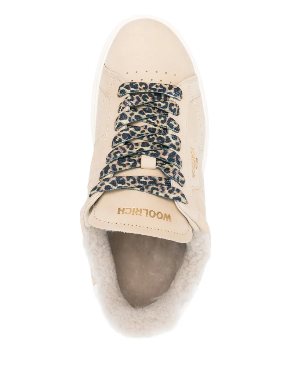 Woolrich shearling low-top sneakers Neutrals