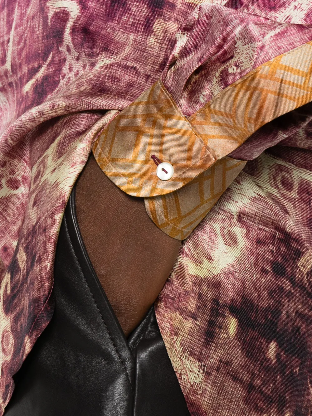 Pierre-Louis Mascia Zijden blouse met damaskprint Paars