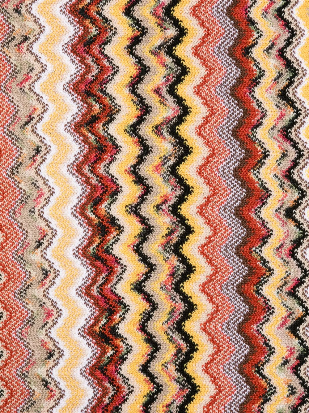 Missoni Zigzag-pattern Fringed Scarf In Neutral
