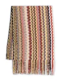 Missoni zigzag-pattern fringed scarf - Neutrals