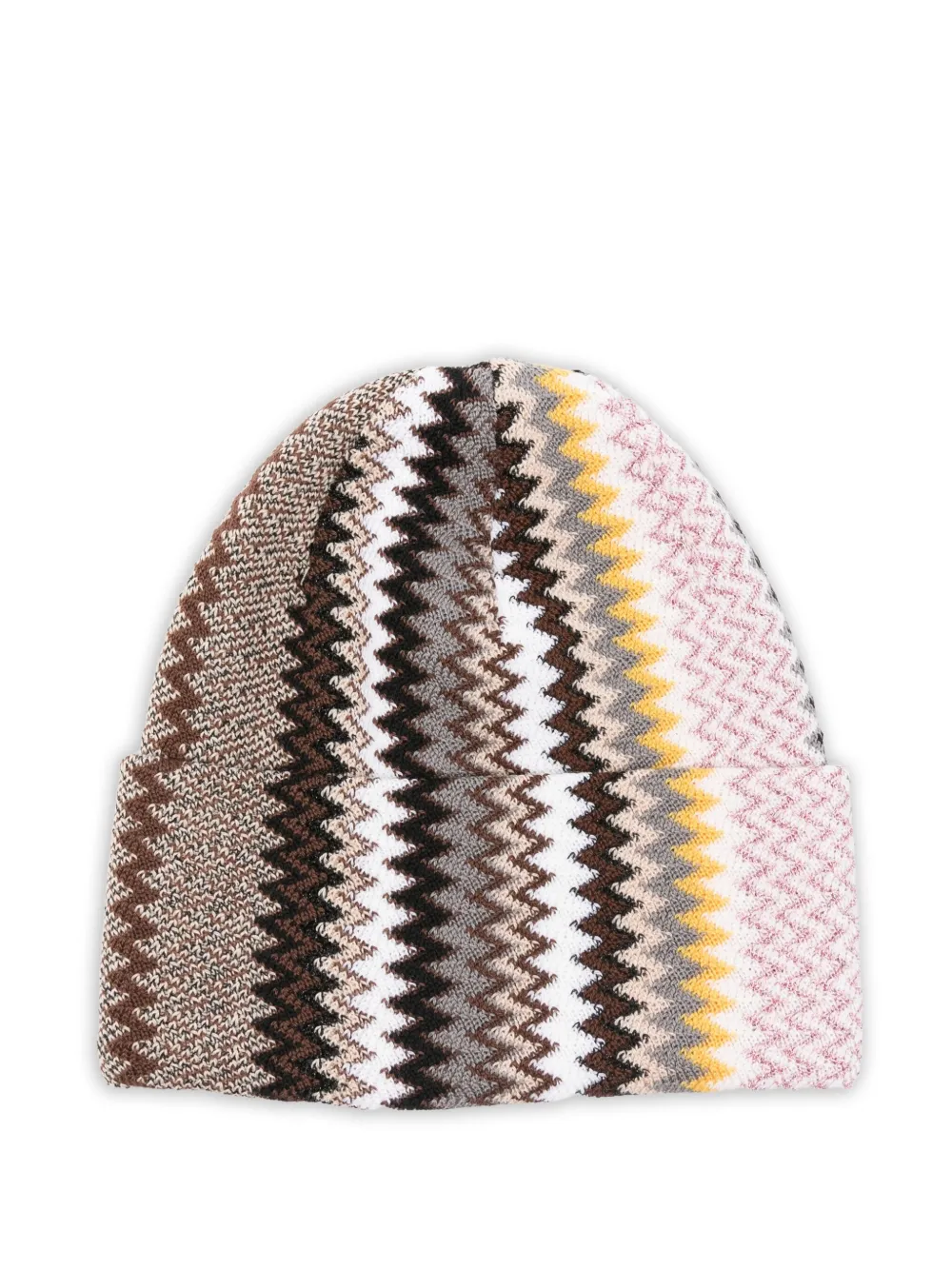 Missoni zigzag knitted beanie | Brown | Image 1