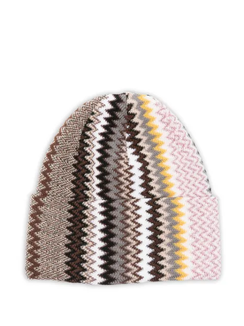 Missoni zigzag knitted beanie 