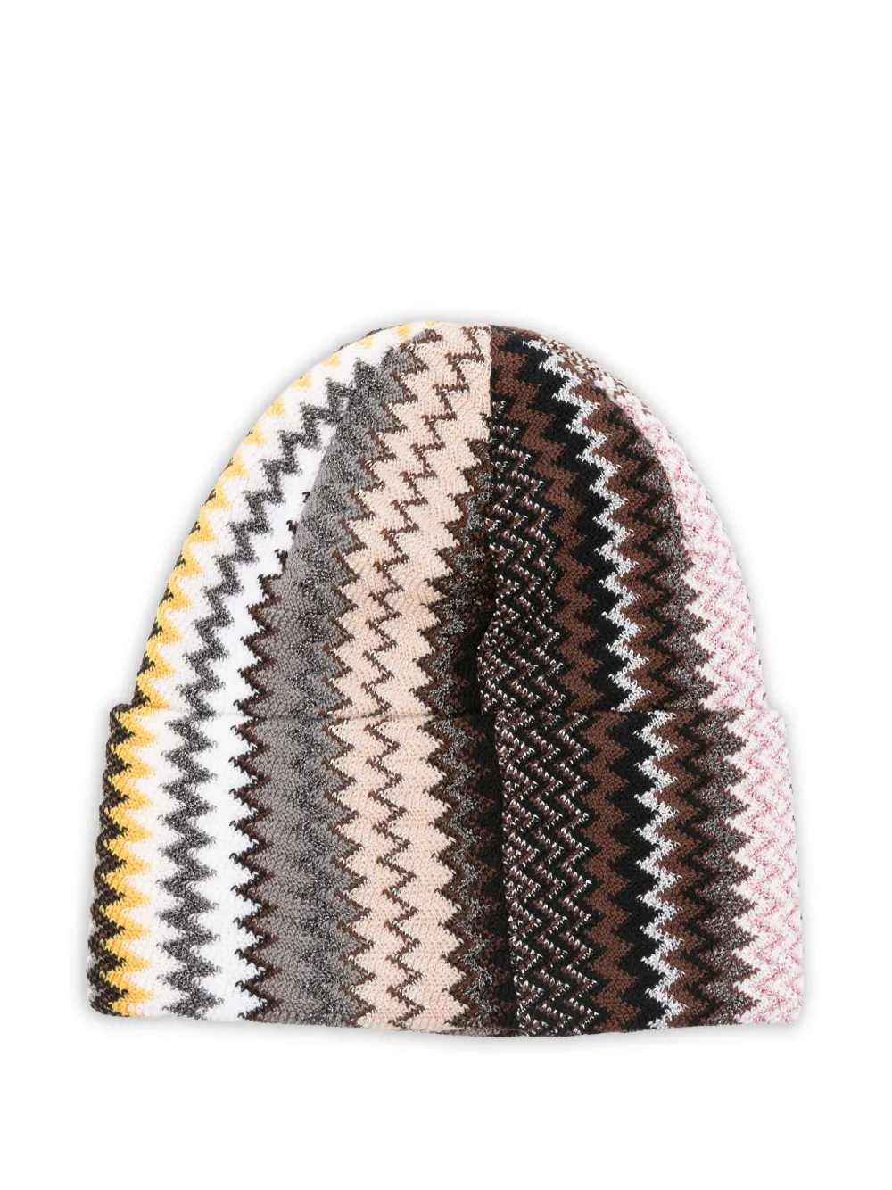 Missoni zigzag knitted beanie - Bruin