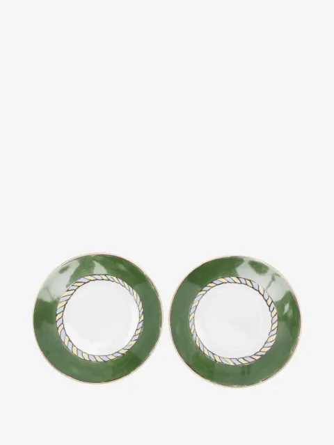 GINORI 1735 lot d'assiettes à soupe à motif tressé (24 cm)