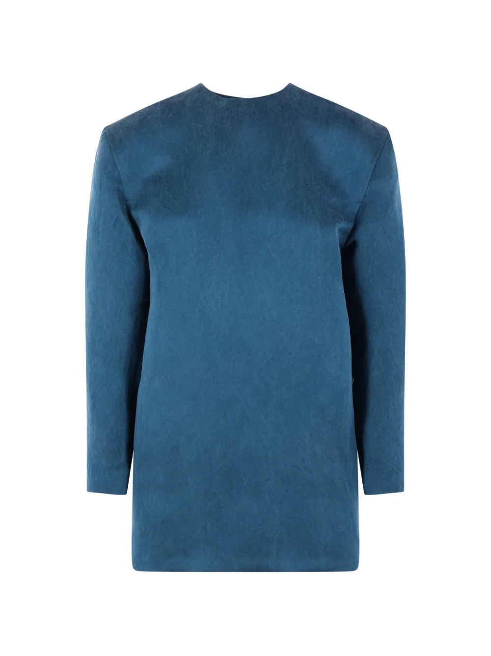 Saint Laurent logo-detail mini dress - Blau