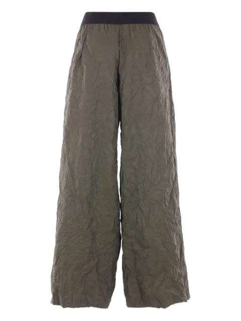 Maria Calderara elastic-waistband crinkled-texture trousers