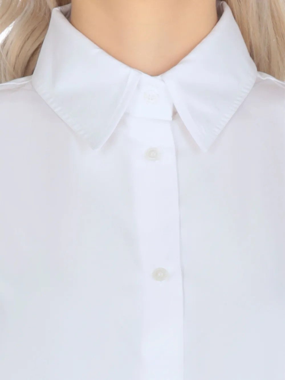 Fabiana Filippi lace-detail cotton shirt Wit