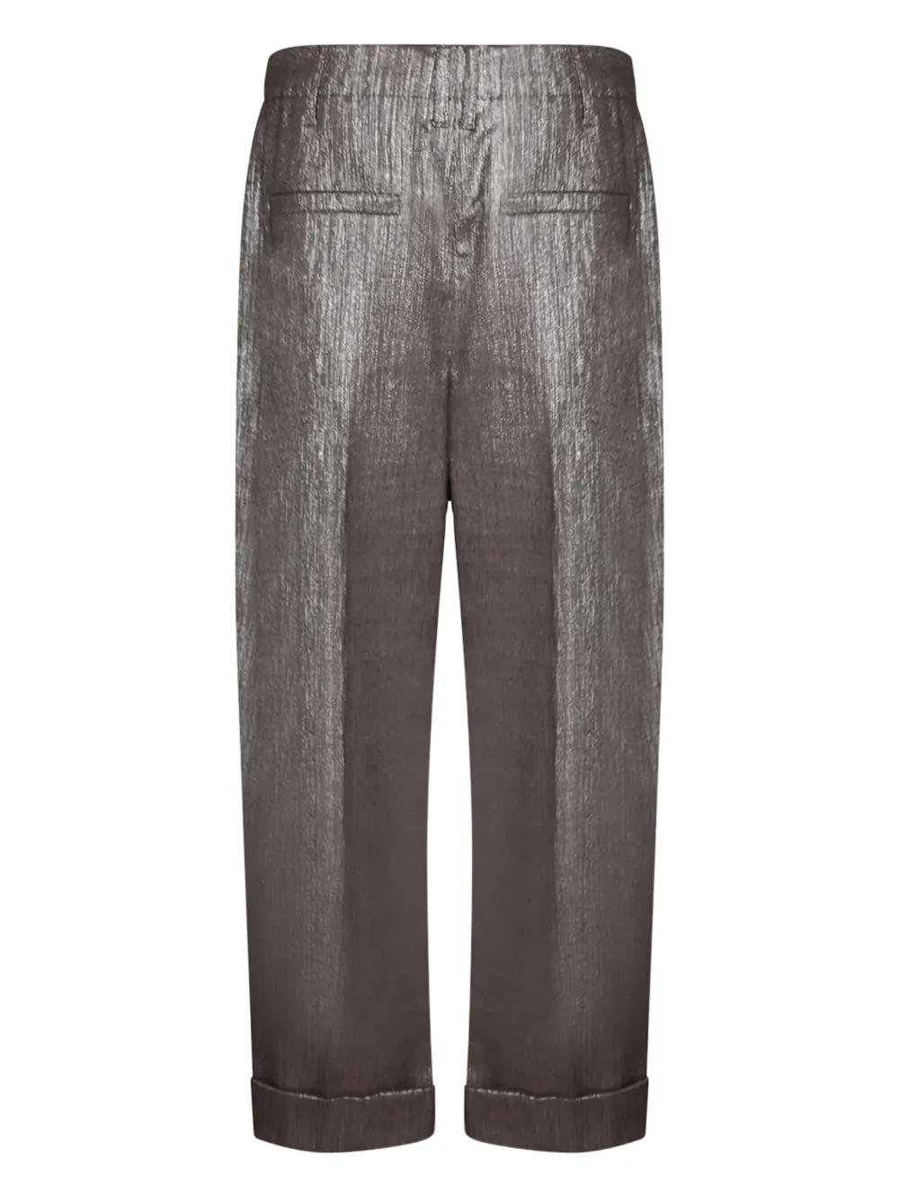 Brunello Cucinelli Broek met lurex detail - Bruin