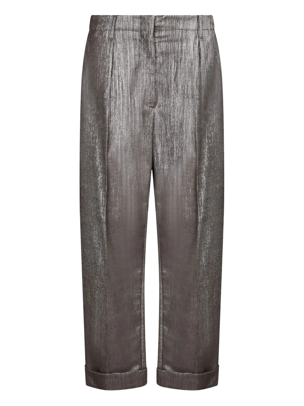 Brunello Cucinelli lurex-detail trousers | Brown | Image 1