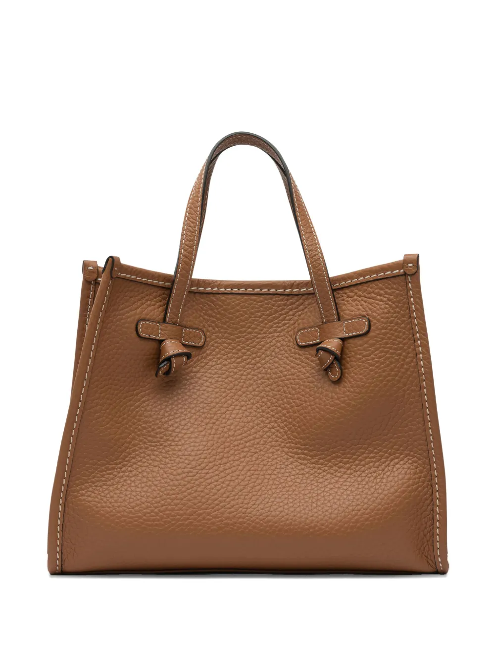 GIANNI CHIARINI knotted leather tote bag Bruin
