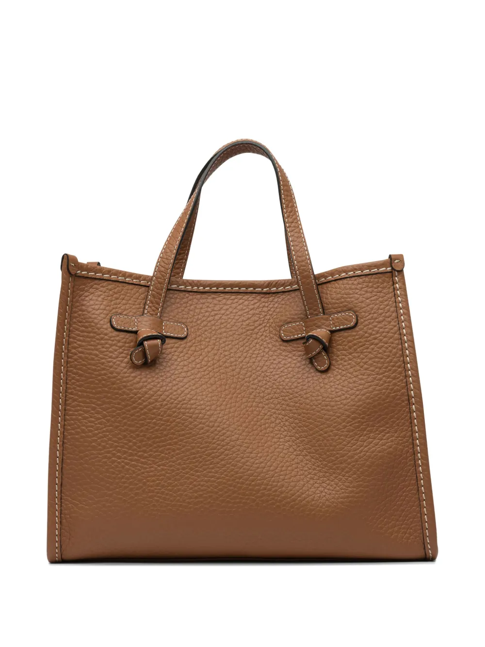 GIANNI CHIARINI knotted leather tote bag Bruin