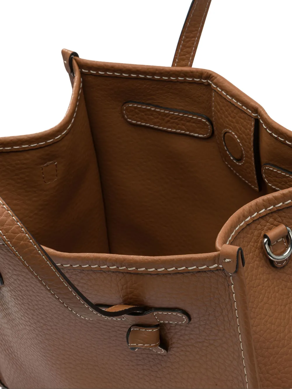 GIANNI CHIARINI knotted leather tote bag Bruin