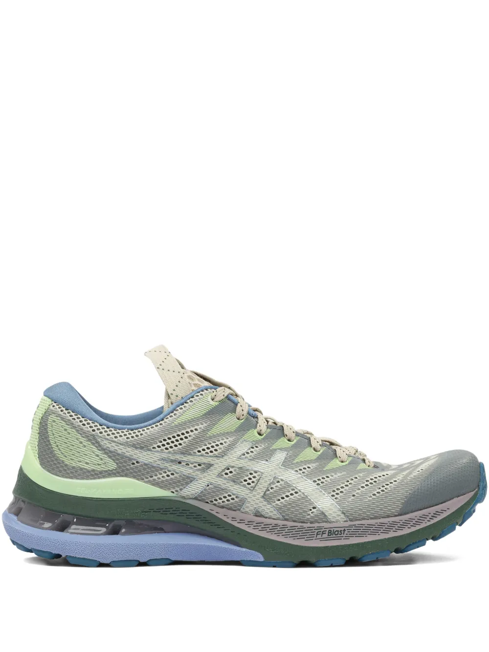 ASICS textured lace-up mesh sneakers Grey