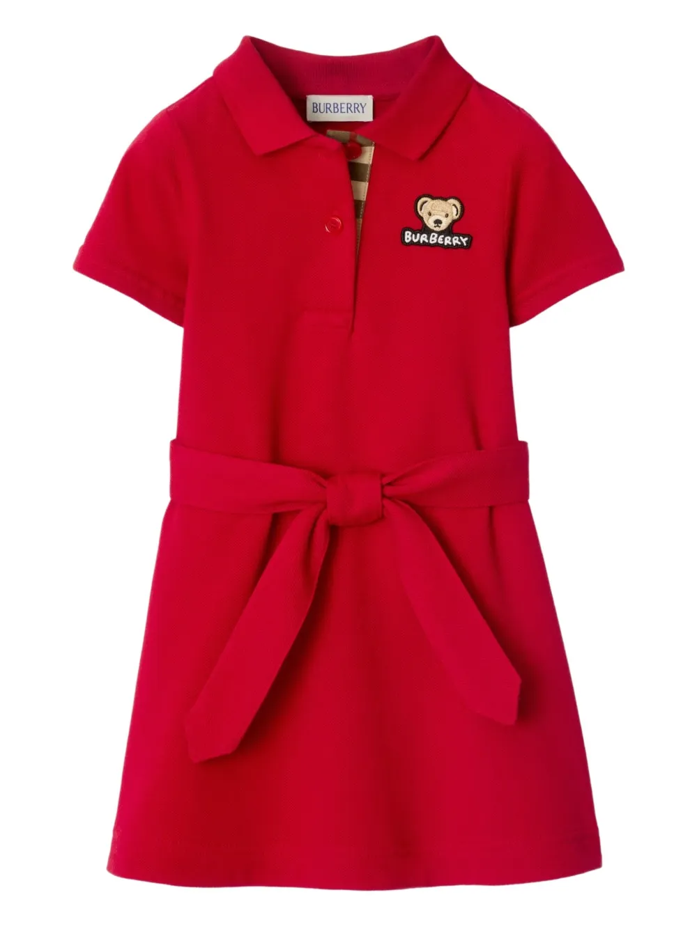 Burberry Kids cotton polo shirt dress - Red