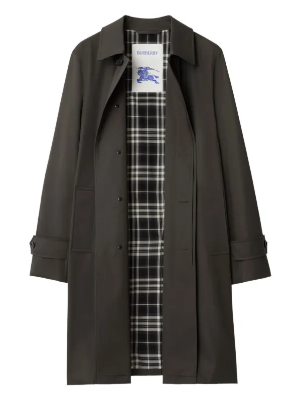 Burberry チェック柄 ロングコート Burberry チェック コート | グレー | FARFETCH JP