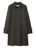 Burberry gabardine check-lined coat - Grey