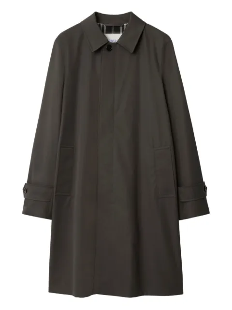 Burberry gabardine check-lined coat