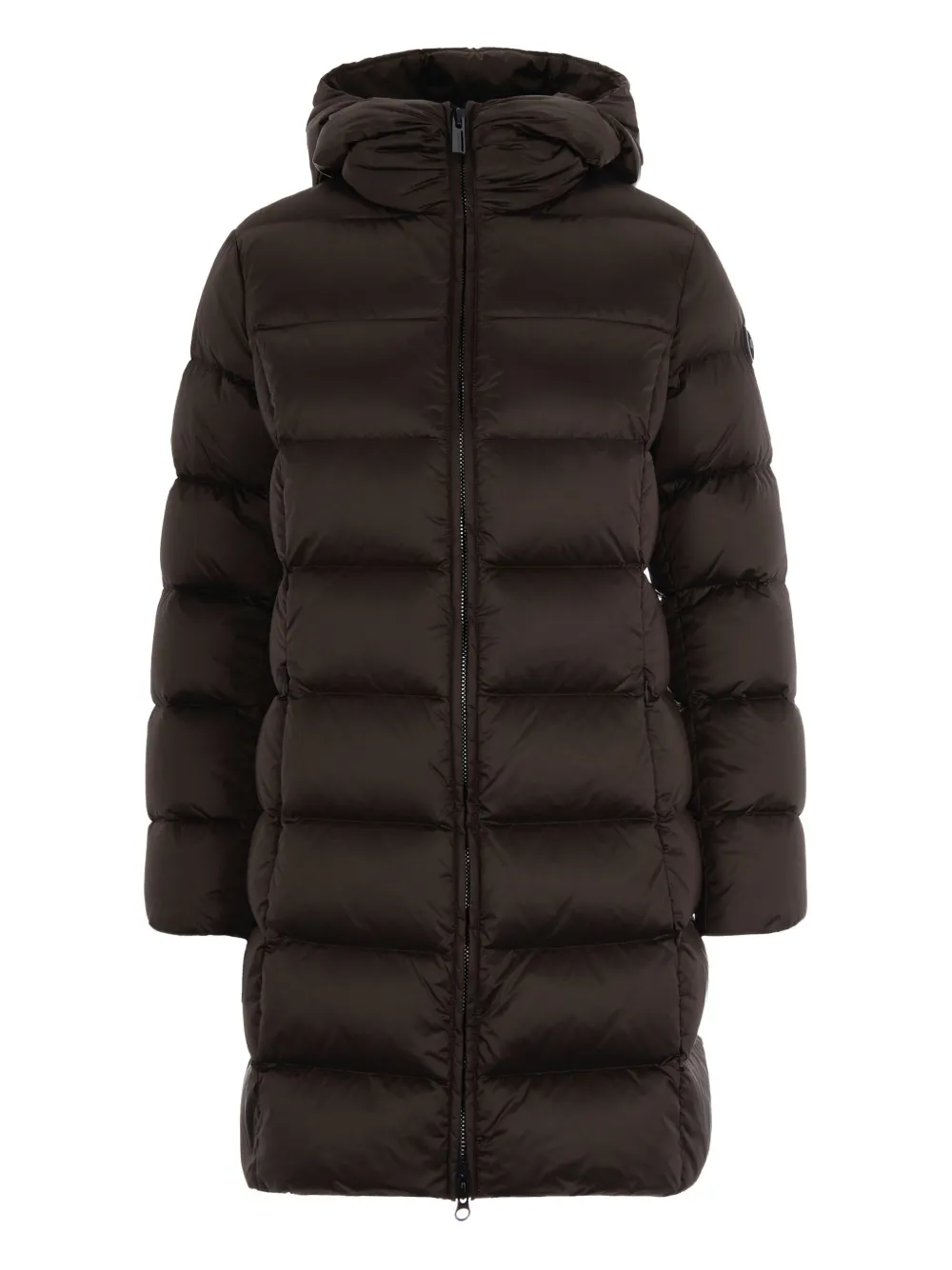 hooded quilted down jacket
