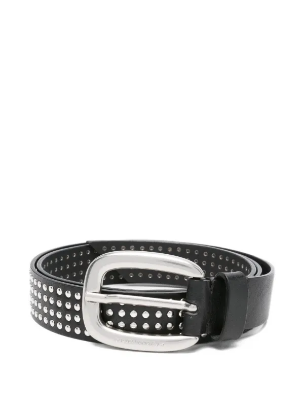 Golden Goose Studded Leather Belt in Black