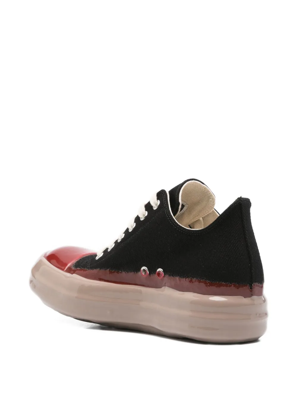 Rick Owens DRKSHDW Canvas sneakers met rubberen neus Zwart