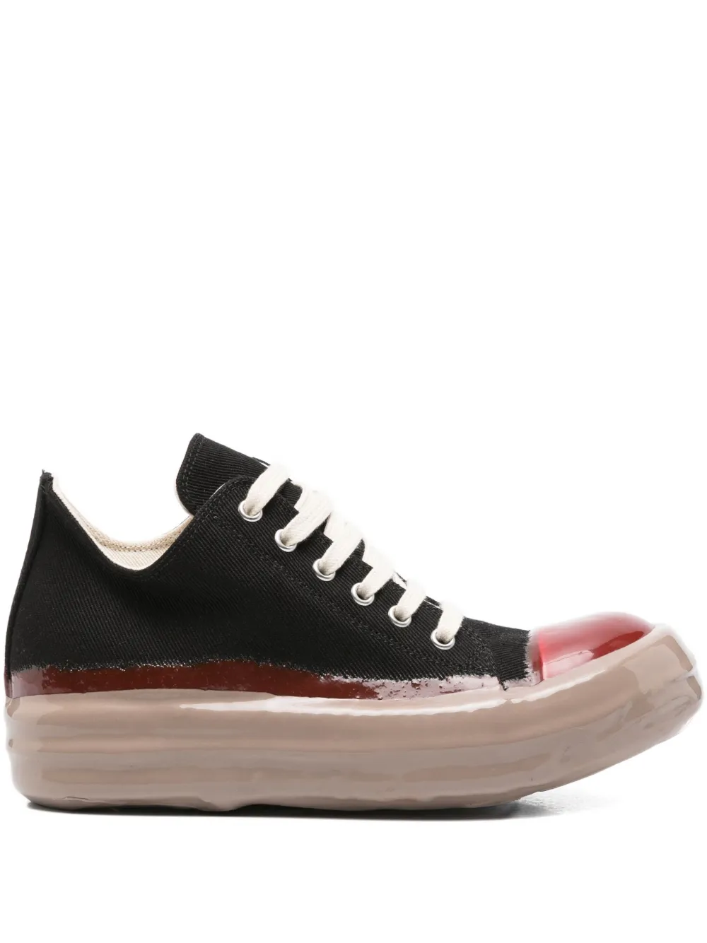 Rick Owens DRKSHDW rubber-toe canvas sneakers | Black | Image 1