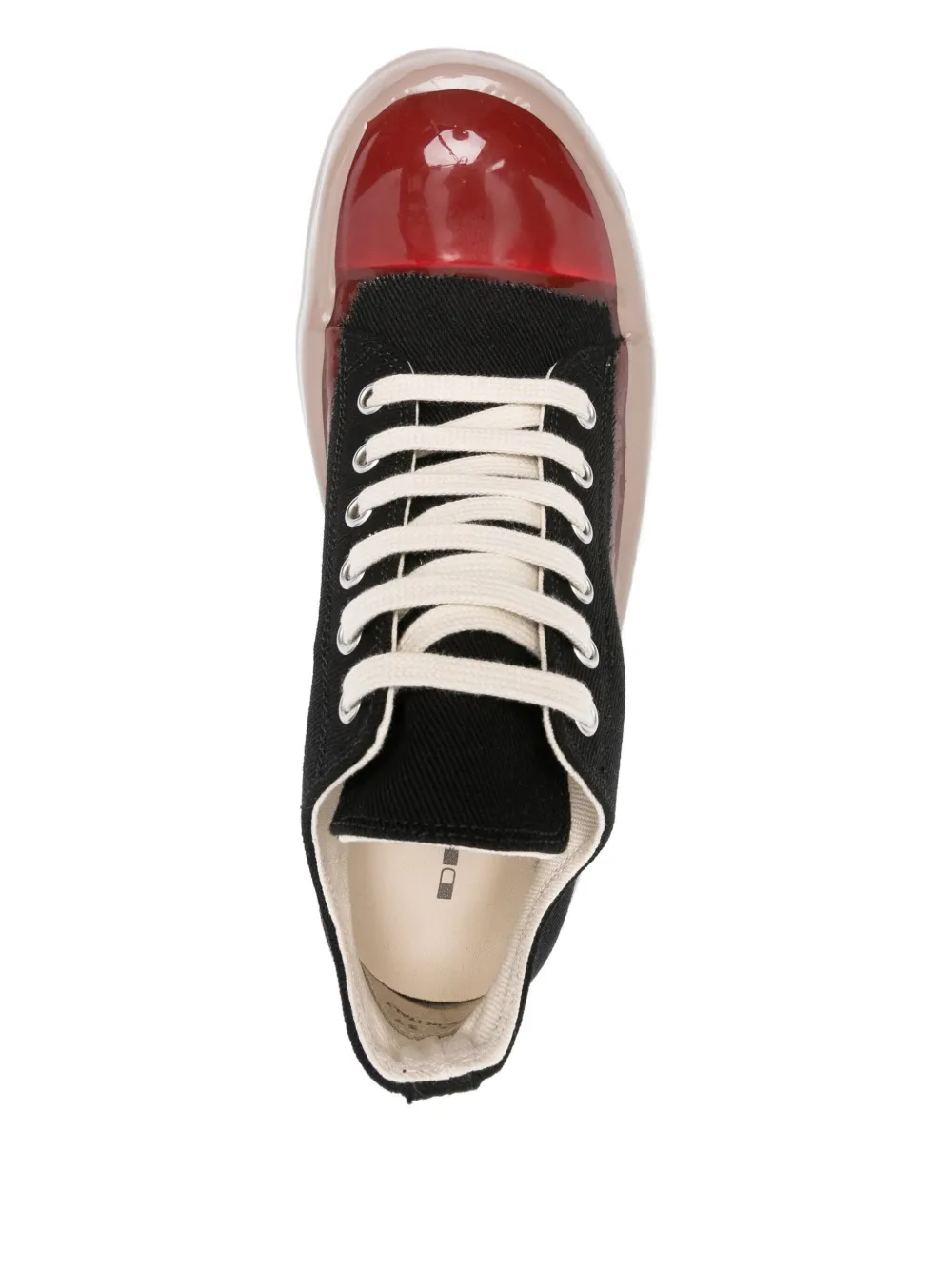 Rick Owens DRKSHDW Canvas sneakers met rubberen neus Zwart