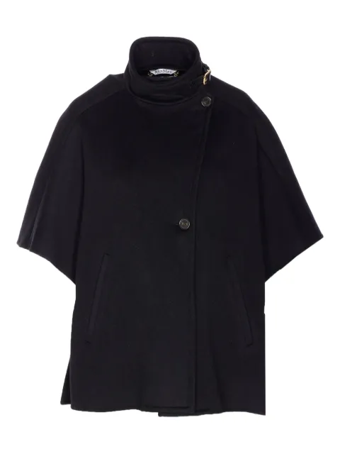 Max Mara button-fastening high-neck cape