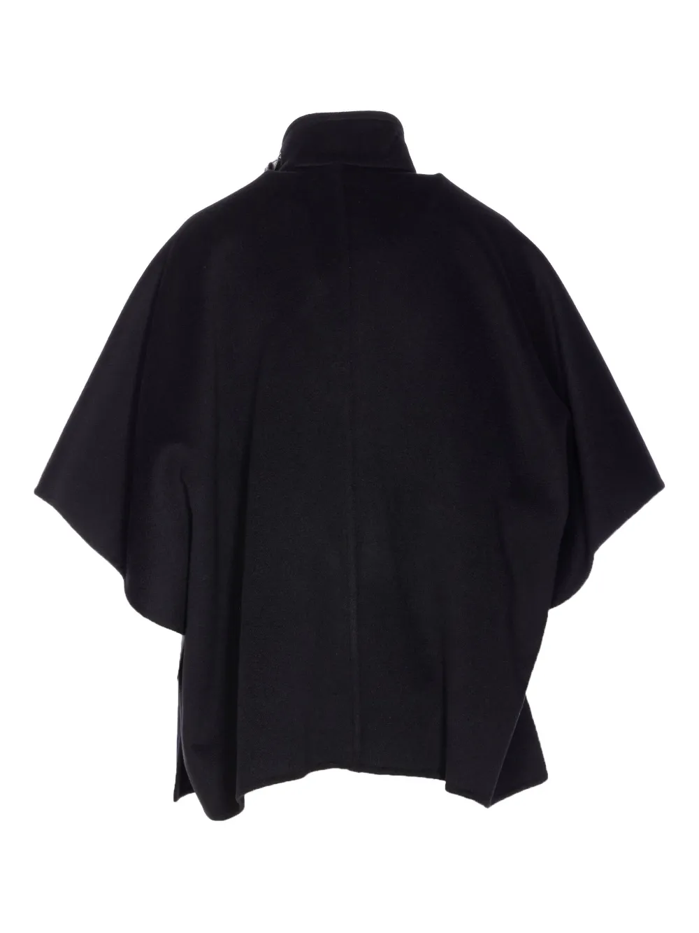 Max Mara button-fastening high-neck cape Zwart