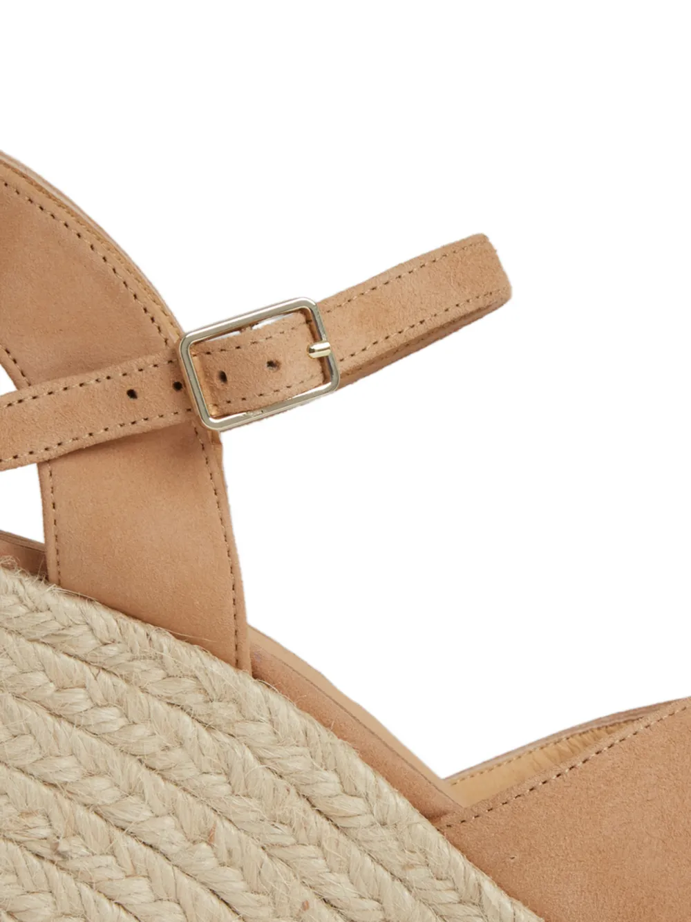 Castañer 110 mm Bromelia espadrilles met sleehak en enkelbandje Bruin