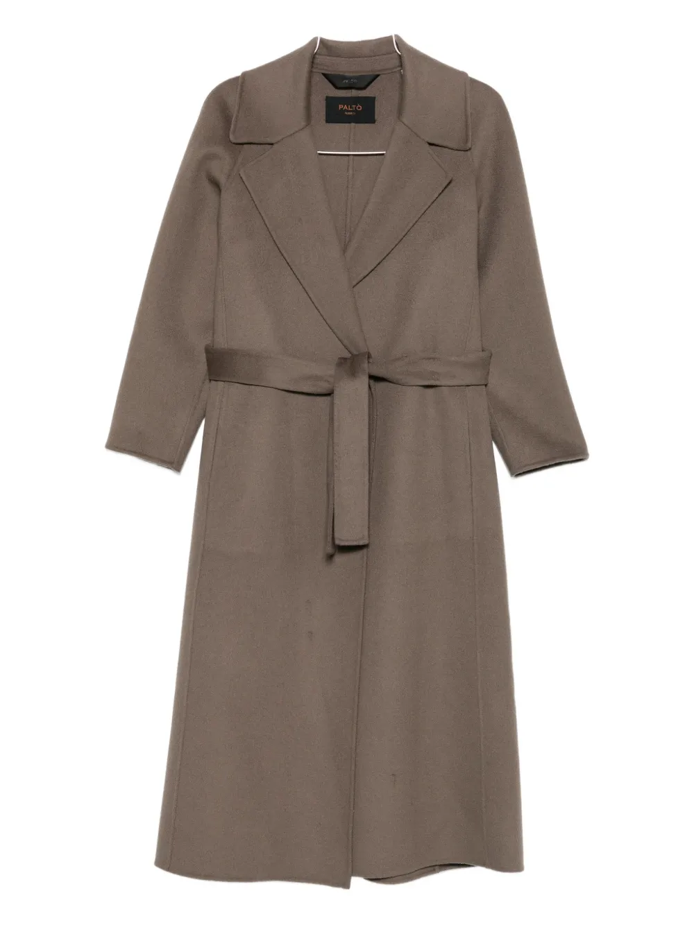 Paltò Paola Belted Wrap Coat In Brown