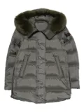 Peuterey fur-trimmed quilted padded jacket - Green