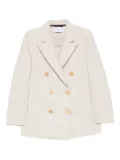 Harris Wharf London double-breasted gold-button coat - Neutrals