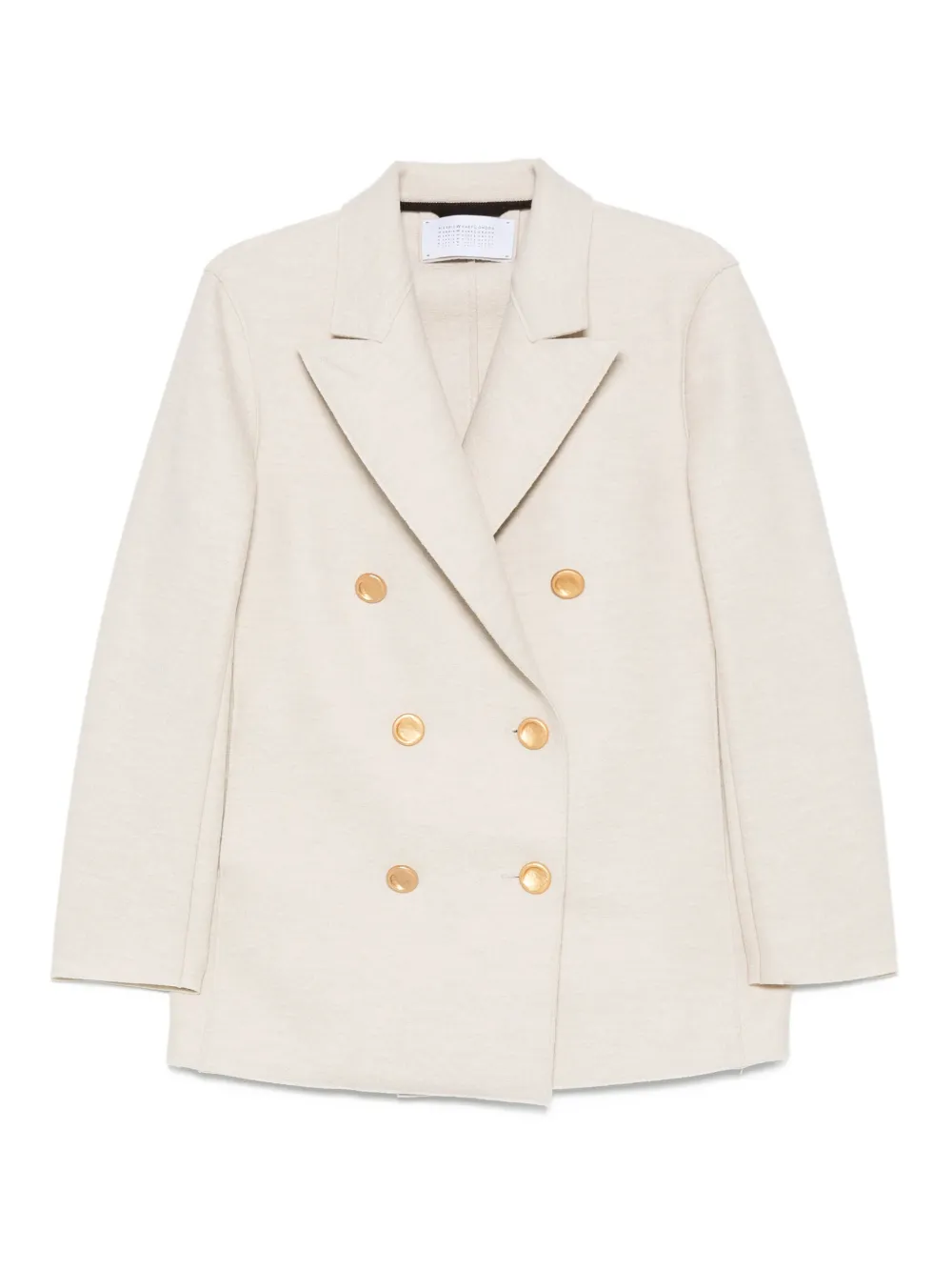 Harris Wharf London Jas met dubbele rij gouden knopen Beige